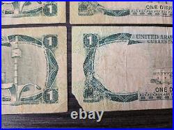 United Arab Emirates 1 & 5 dirhams 1973 lot banknotes