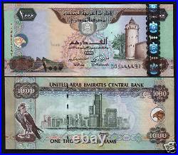 United Arab Emirates 1000 1,000 Dirhams 2008 Sparow Unc Arab Gulf Uae Money Note