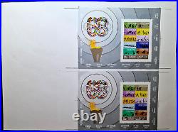 United Arab Emirates 1968 imperf UNCUTED PROOF Sharjah Olympics Mexico 2 Stamps