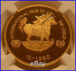United Arab Emirates 1980 Gold 750 Dirhams NGC PF-69UC Year of The Child