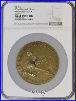 United Arab Emirates 2004 NGC MS 64 Medal TOTAL ABU AL BUKHOOSH ABU DHABI INPEX