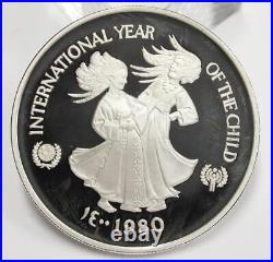 United Arab Emirates 50 Dirhams 1980 silver Coin Year of the Child GEM PROOF
