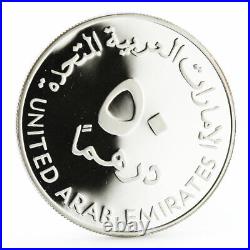 United Arab Emirates 50 dirhams 35 Years of Dubai National Bank silver coin 1998