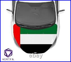 United Arab Emirates Country Flag Hood Wrap Weatherproof Vinyl Decal 50 X 60