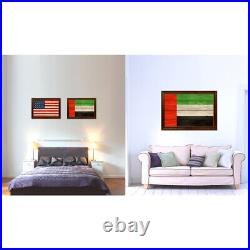 United Arab Emirates Country Flag Texture Canvas Print With Custom Frame Home