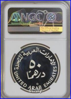 United Arab Emirates, Silver 50 Dirhams 1980 Child Unicef Ngc Pf 69 Uc, Rarev