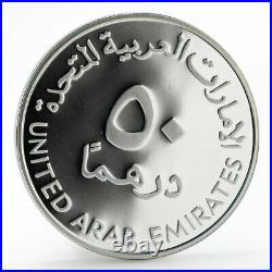 United Arab Emirates set of 2 coins National Bank of Dubai proof silver 1998