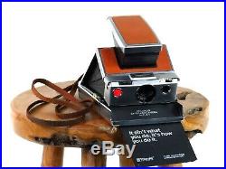 Vintage Polaroid SX-70 Land Camera Alpha 1 Leather with Strap Tested Works