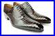Vintage brown Crocodile Handmade Men Italian Leather Dress Shoes/Oxford Shoes