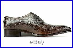 Vintage brown Crocodile Handmade Men Italian Leather Dress Shoes/Oxford Shoes