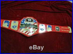 WWE United States Wrestling Championship Red Belt. Adult Size 2mm Plates