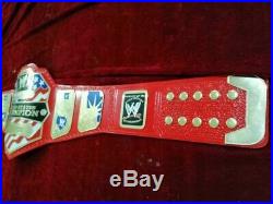 WWE United States Wrestling Championship Red Belt. Adult Size 2mm Plates
