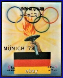 Wholesale 100 Umm Al Qiwain United Arab Emirates 3D Munich Olympics 1972 Stamps
